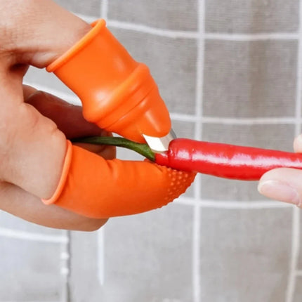 Garden Thumb Knife Set with Protective Finger Sleeve for One Handed Harvesting and Stem Cutting