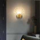 Brass Wall Sconces, Art Deco Shell Glass Sconce Lamp, Bathroom Sconce for Mirror, Bedside Wall Light for Hallway_00