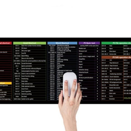 Ergonomic Shortcut Keys Mouse Pad with Smooth Surface | Ideal for Gaming and Productivity