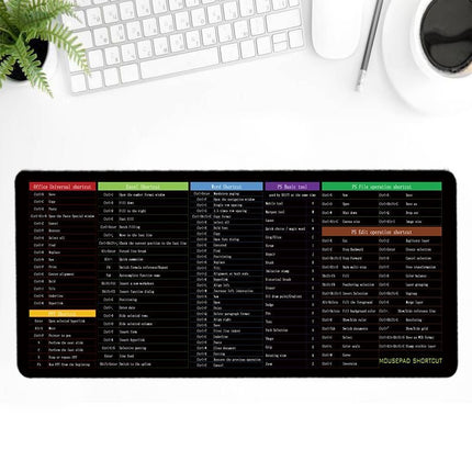 Ergonomic Shortcut Keys Mouse Pad with Smooth Surface | Ideal for Gaming and Productivity