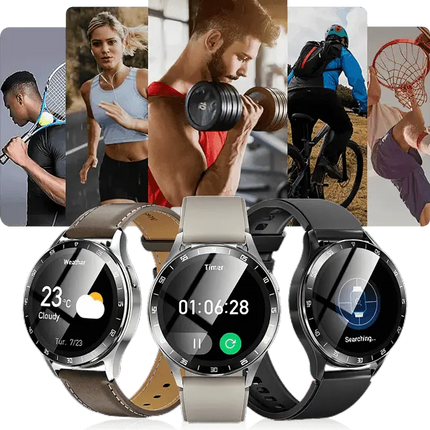 Smartwatch with Built-In Wireless Earbuds, 10 Sport Modes, Heart Rate and Blood Oxygen Monitoring, Call Noise Reduction