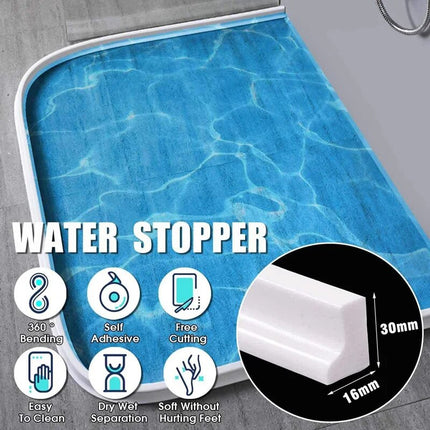 Shower Water Barrier, Silicone Shower Dam