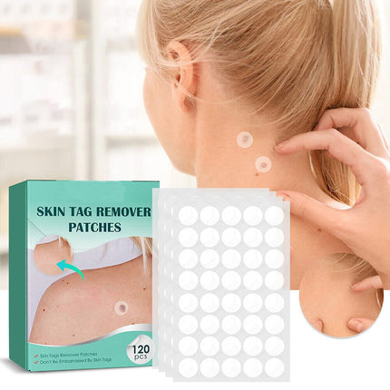 Hydrocolloid Skin Tag Remover Patches for Clear Skin | 120 Adhesive Spot Treatments for Targeted Care
