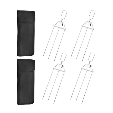 Kabob Skewers for Grilling, Stainless Steel BBQ Skewers with 3 Prongs – image 20