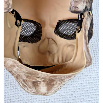 Skull Moving Jaw Halloween Costume Mask | Full Head Coverage for Dramatic Cosplay Looks