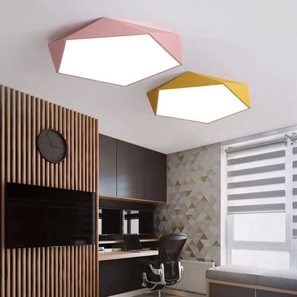 Geometric LED Ceiling Light with Dimmable Feature | Modern Minimalist Design for Stylish Illumination