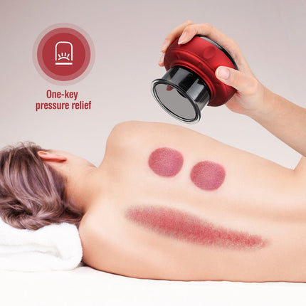 Electric Vacuum Cupping Massager with Adjustable Suction | Therapeutic Pain Relief and Muscle Recovery