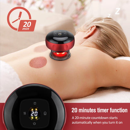 Electric Vacuum Cupping Massager with Adjustable Suction | Therapeutic Pain Relief and Muscle Recovery