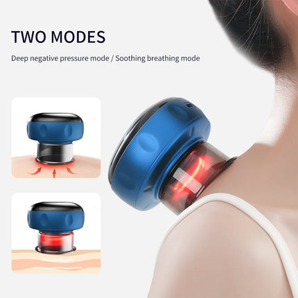 Electric Vacuum Cupping Massager with Adjustable Suction | Therapeutic Pain Relief and Muscle Recovery