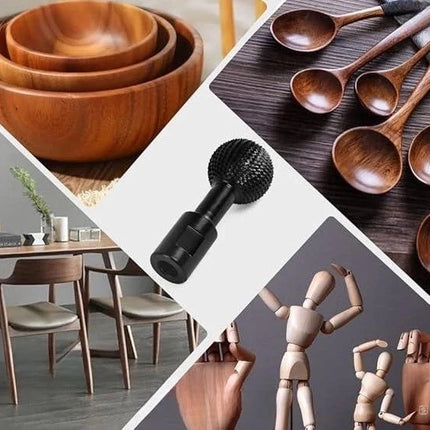 Precision Spherical Carving Head with Durable Steel Tip | Versatile Tool for Intricate Woodwork