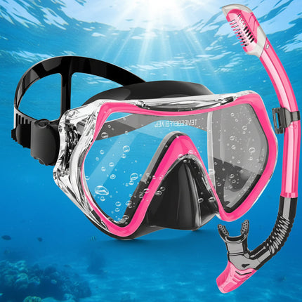 Snorkel Mask Set with 180° Panoramic View & Dry Snorkel | Comfortable Underwater Adventures for Adults