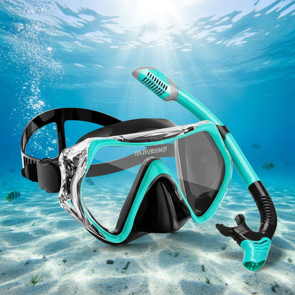 Snorkel Mask Set with 180° Panoramic View & Dry Snorkel | Comfortable Underwater Adventures for Adults