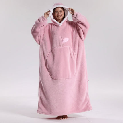 Hooded Wearable Blanket with Sleeves and Pocket | Cozy Design for Winter Comfort and Relaxation