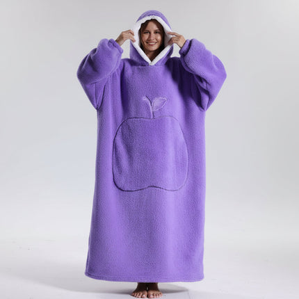 Hooded Wearable Blanket with Sleeves and Pocket | Cozy Design for Winter Comfort and Relaxation