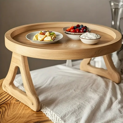 Sofa Side Table Armrest Tray with Adjustable Folding Design | Space-Saving Convenience for Drinks and Snacks