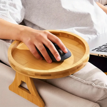 Sofa Side Table Armrest Tray with Adjustable Folding Design | Space-Saving Convenience for Drinks and Snacks