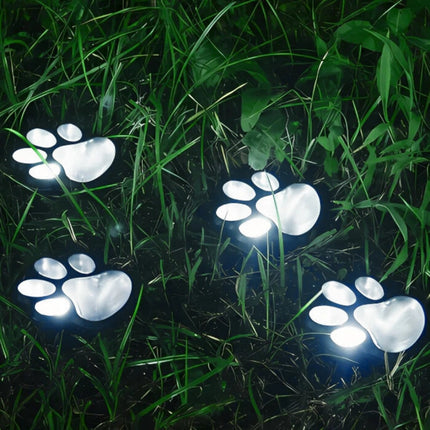 Solar Paw Print Lights for Outdoor Garden Path Decor | Waterproof with Automatic Dusk Sensor for Charming Illumination