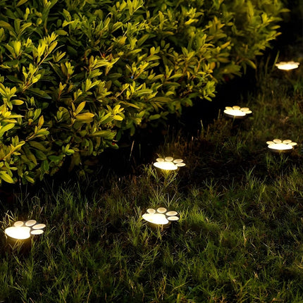 Solar Paw Print Lights for Outdoor Garden Path Decor | Waterproof with Automatic Dusk Sensor for Charming Illumination
