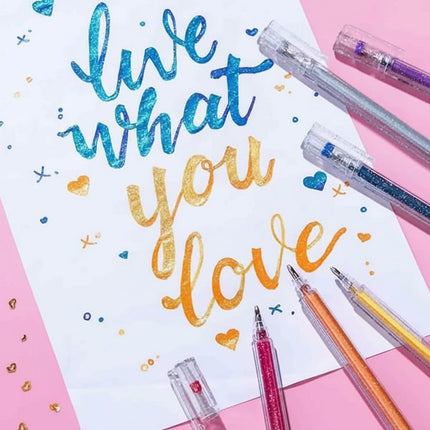 Glitter Gel Pens Set with Quick-Dry Ink | Smooth-Glide Writing for Creative Art Projects