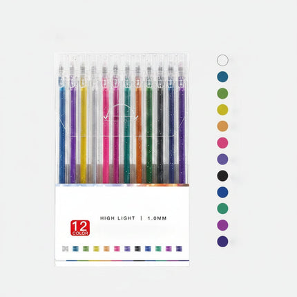 Glitter Gel Pens Set with Quick-Dry Ink | Smooth-Glide Writing for Creative Art Projects