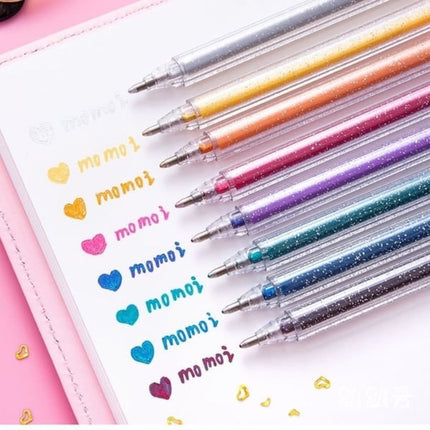 Glitter Gel Pens Set with Quick-Dry Ink | Smooth-Glide Writing for Creative Art Projects