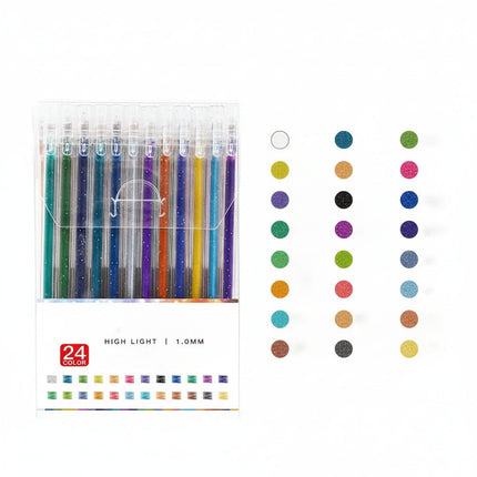 Glitter Gel Pens Set with Quick-Dry Ink | Smooth-Glide Writing for Creative Art Projects