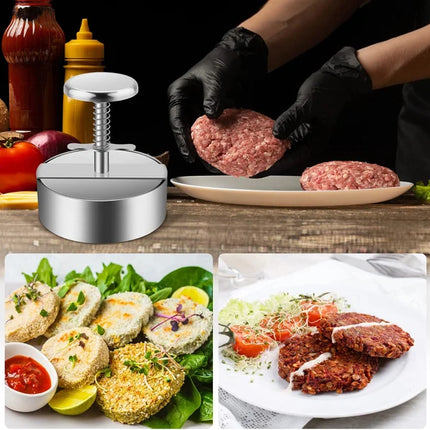 Non Stick Hamburger Patty Maker, Stainless Steel Burger Press – image 7