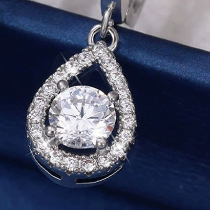 Teardrop Dangle Earrings with Sparkling Zircon | Elegant Gift for Mother's Day and Special Occasions