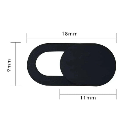 Anti-Spy Camera Cover with Ultra-Thin Profile, Webcam Privacy Cover for Laptops, Tablets and Phones, Black or White
