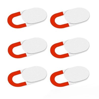 Anti-Spy Camera Cover with Ultra-Thin Profile, Webcam Privacy Cover for Laptops, Tablets and Phones, Black or White
