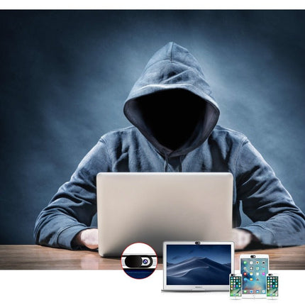 Anti-Spy Camera Cover with Ultra-Thin Profile, Webcam Privacy Cover for Laptops, Tablets and Phones, Black or White
