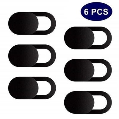 Anti-Spy Camera Cover with Ultra-Thin Profile, Webcam Privacy Cover for Laptops, Tablets and Phones, Black or White