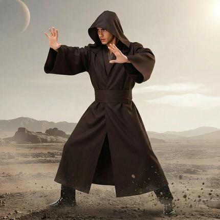 Adult Hooded Adventure Costume Set with Tunic & Pants | Complete Halloween Outfit for Cosplay and Themed Events