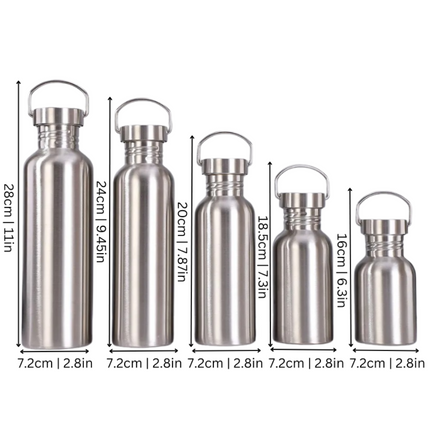 Stainless Steel Water Bottle with Leakproof Lid | Insulated Hydration for Travel and Gym Use