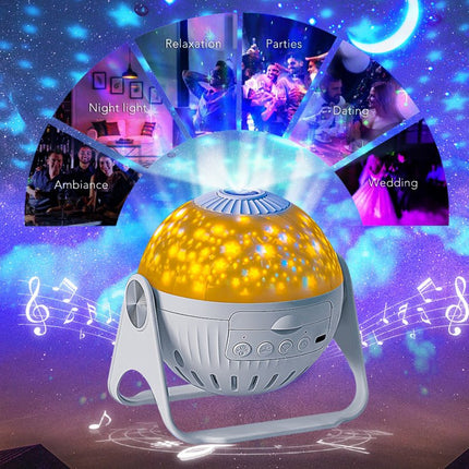 Galaxy Star Projector Night Light with HD Star and Cosmic Cloud Projection for Bedroom Ceilings