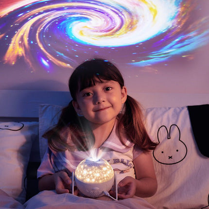 Galaxy Star Projector Night Light with HD Star and Cosmic Cloud Projection for Bedroom Ceilings