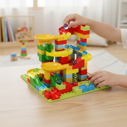 168-Piece Marble Run Toy Set with Ramps and Funnels | Hands-On STEM Building for Creative Play