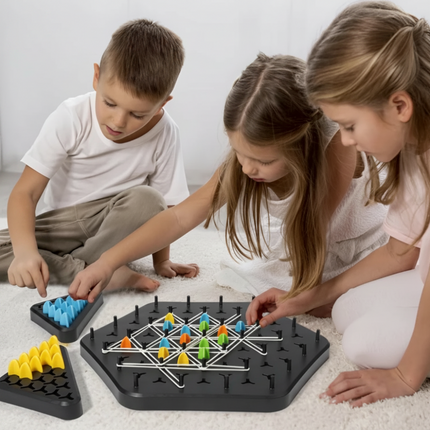Strategy Board Game with Foldable Triangle Chess Design | Enhance Strategic Thinking for Family Fun