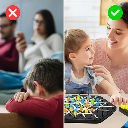 Strategy Board Game with Foldable Triangle Chess Design | Enhance Strategic Thinking for Family Fun