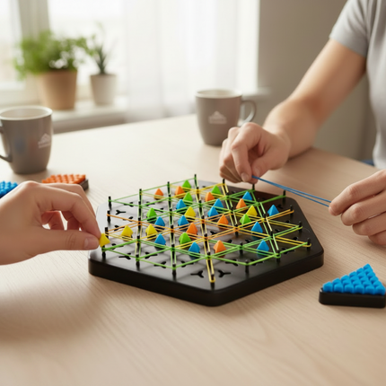 Strategy Board Game with Foldable Triangle Chess Design | Enhance Strategic Thinking for Family Fun