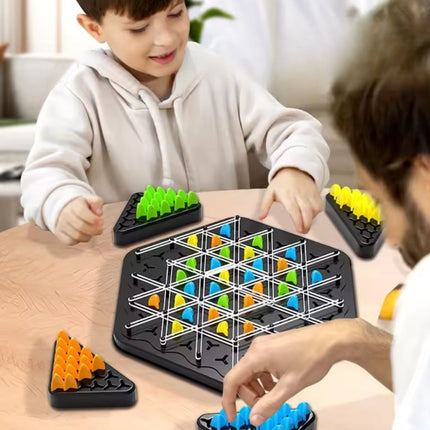 Strategy Board Game with Foldable Triangle Chess Design | Enhance Strategic Thinking for Family Fun