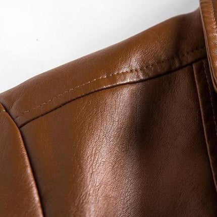 Lambskin Leather Blazer for Men with Viscose Lining, Business Casual Blazer – image 6