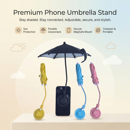 Phone Sun Shade Umbrella with Adjustable Gooseneck | Hands-Free Protection for Outdoor Viewing and Screen Glare Reduction