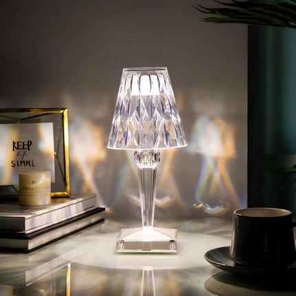 Crystal Table Lamp, Rechargeable Touch Lamp with Dimmable Warm and Cool Light, Bedside Lamp for Bedroom and Dining Table_08