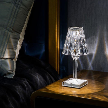 Crystal Table Lamp, Rechargeable Touch Lamp with Dimmable Warm and Cool Light, Bedside Lamp for Bedroom and Dining Table_02