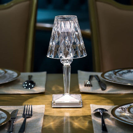 Crystal Table Lamp, Rechargeable Touch Lamp with Dimmable Warm and Cool Light, Bedside Lamp for Bedroom and Dining Table_04