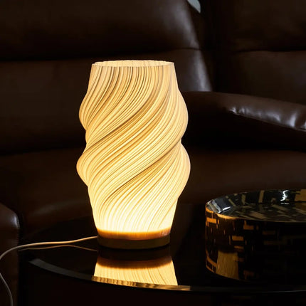 USB Dimmable Table Lamp with Wave Shade Design | Adjustable Brightness for Relaxing Home Lighting