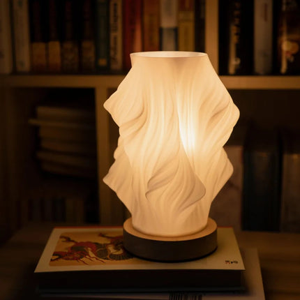 USB Dimmable Table Lamp with Wave Shade Design | Adjustable Brightness for Relaxing Home Lighting