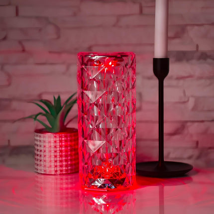 Table Lamp Touch Control, Rechargeable Lamp with Remote and 16 Color Mood Light, Crystal Bedside Lamp for Bedroom_10