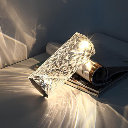 Table Lamp Touch Control, Rechargeable Lamp with Remote and 16 Color Mood Light, Crystal Bedside Lamp for Bedroom_02